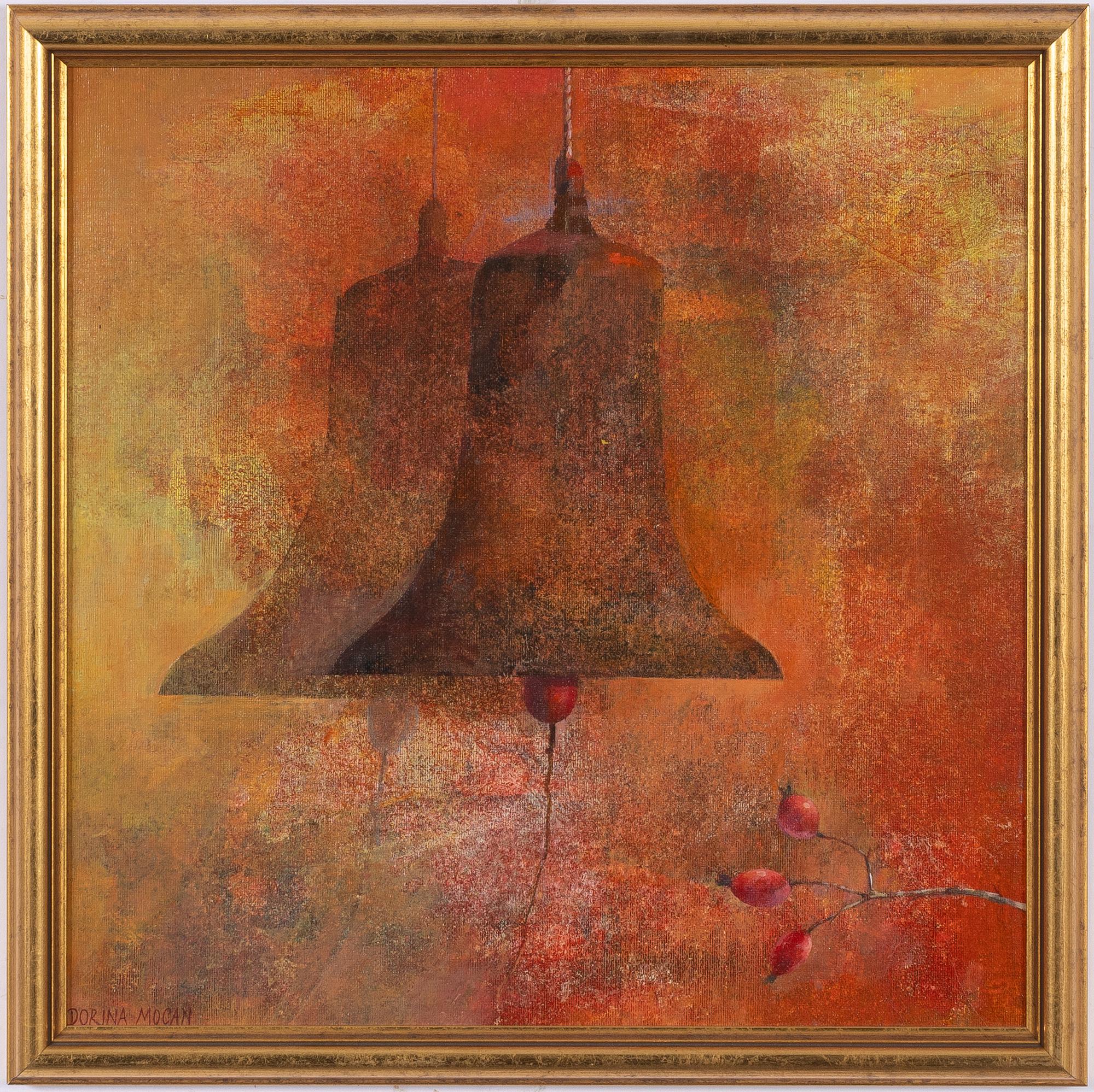 Dorina Mocan, Stilleben med klocka och nypon.