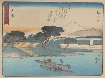 A collection of woodblock prints, mid/late 20th century.