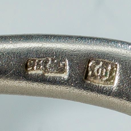 SKEDAR, 12 st. 875 silver. Traditionell rysk stil. Sovjet/Estland 1958. Vikt 730 g.