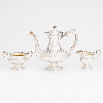 A 3-piece silver coffee set, Kultakeskus, Hämeenlinna 1984.