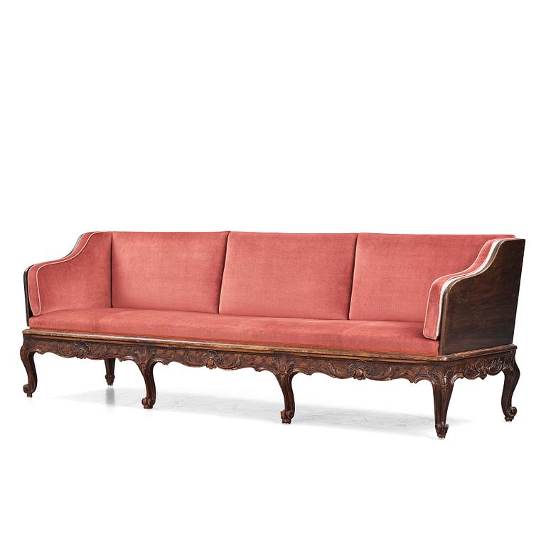 A Swedish Rococo sofa, later part of the 18th century.