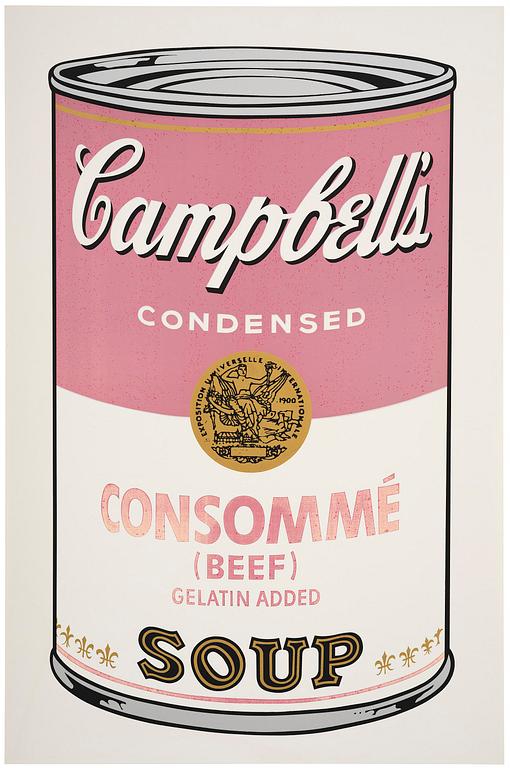 Andy Warhol, "Campbells soup Beef Consommé".