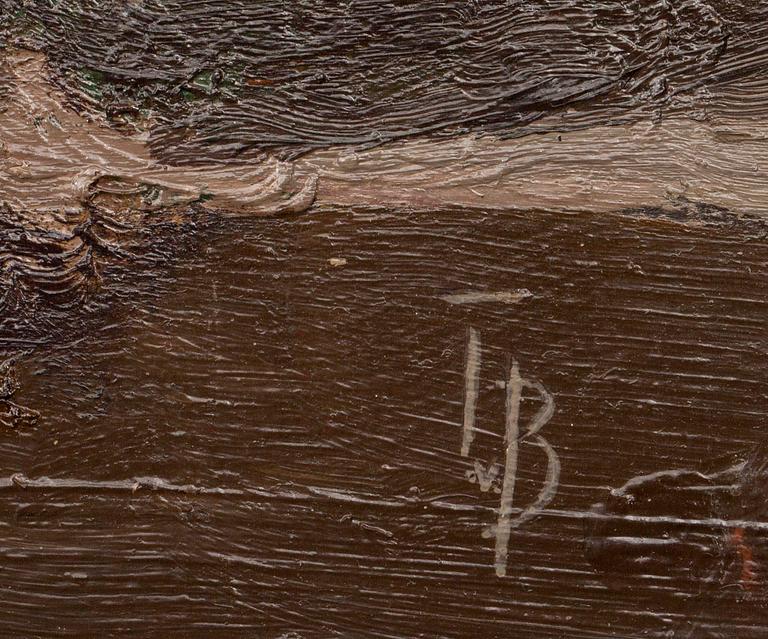 TUOMAS VON BOEHM (FINLAND), olja på skiva, sign.