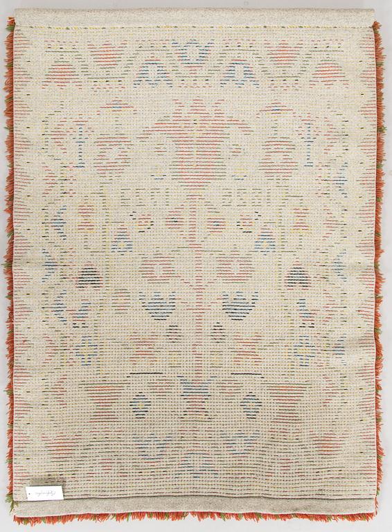 Rya, allmoge, Finland, efter Porin tienoot modell. Ca 148 x 108 cm.