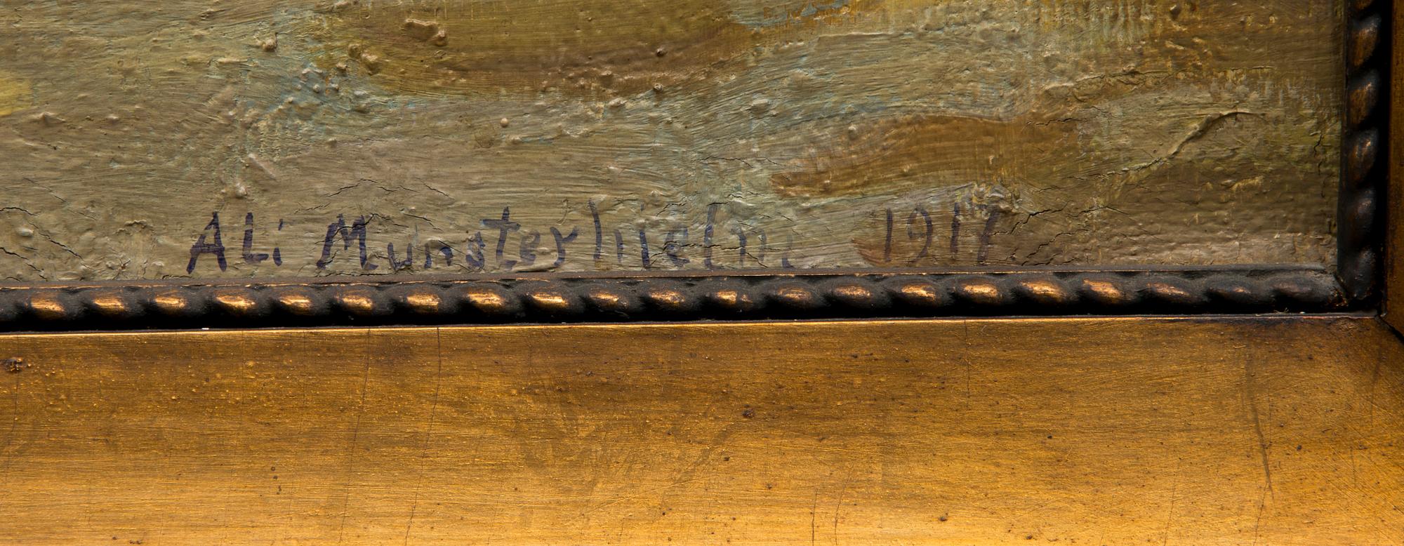 ALI MUNSTERHJELM, olja på duk, signerad och daterad 1917.