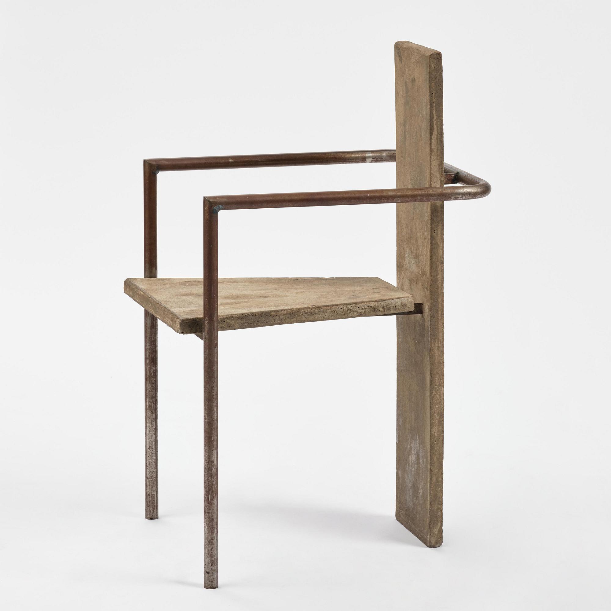 Jonas Bohlin, karmstol, "Concrete", provex, Källemo, Värnamo, efter 1981.