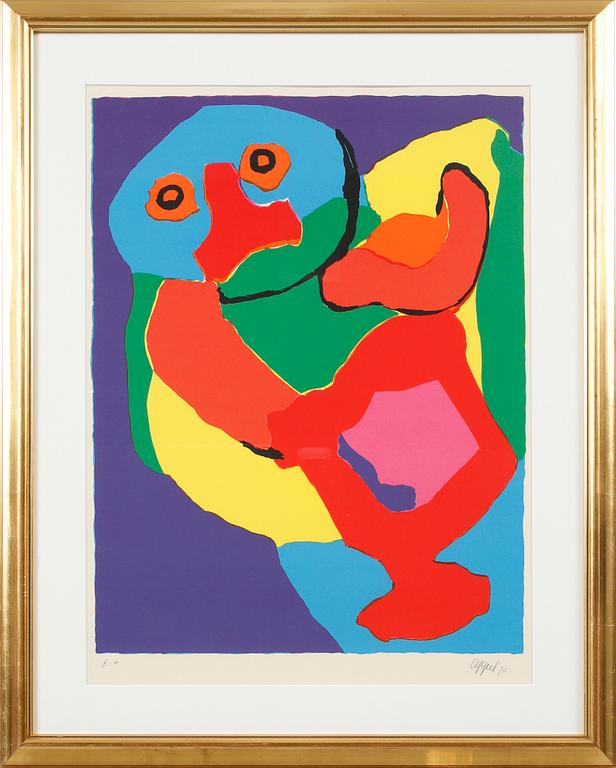 KAREL APPEL, litografi, signerad e.a och daterad -70.