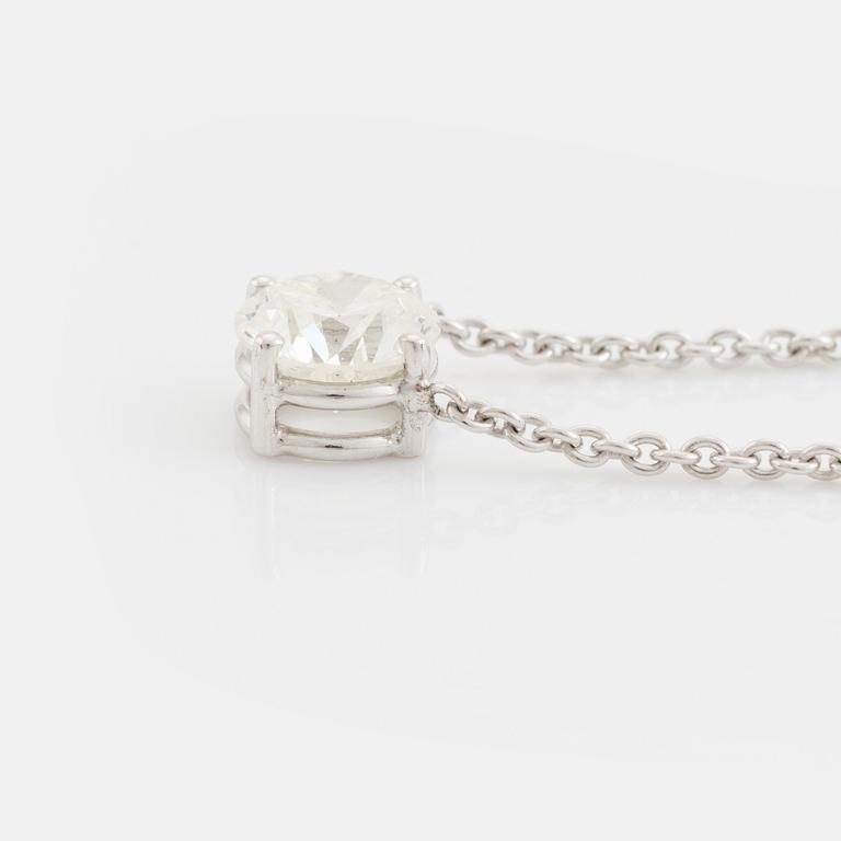 Collier, enstenshänge med briljantslipad diamant.
