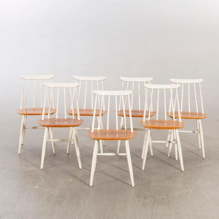 Chairs 7 pieces, "Fanett", Ilmari Tapiovaara, Edsbyverken, 1900-talets andra hälft.