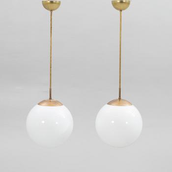 Ceiling lamps, a pair, 20th century.