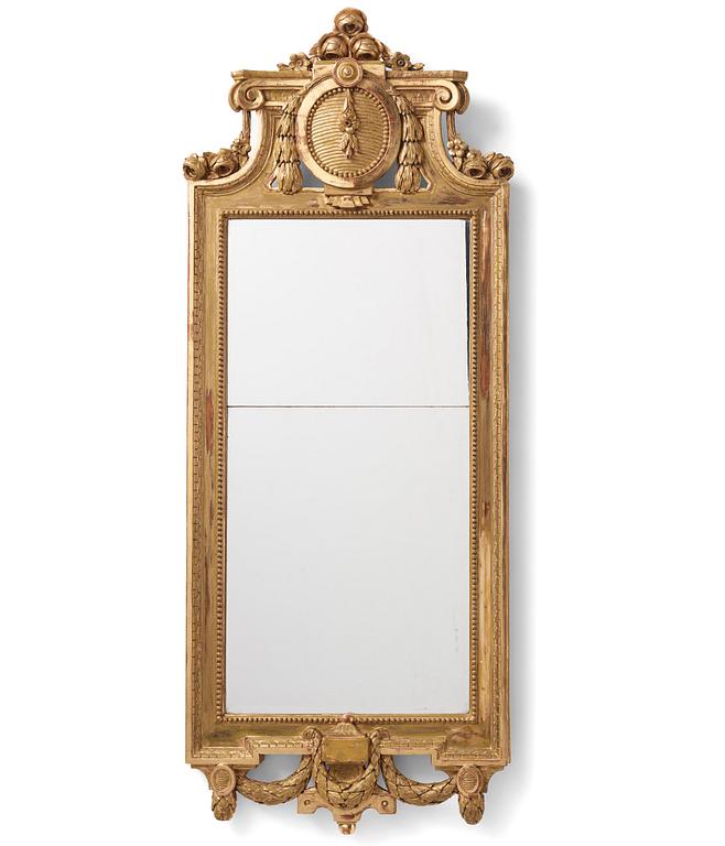 A Gustavian Giltwood mirror by J. Åkerblad (master in Stockholm 1758-1799).