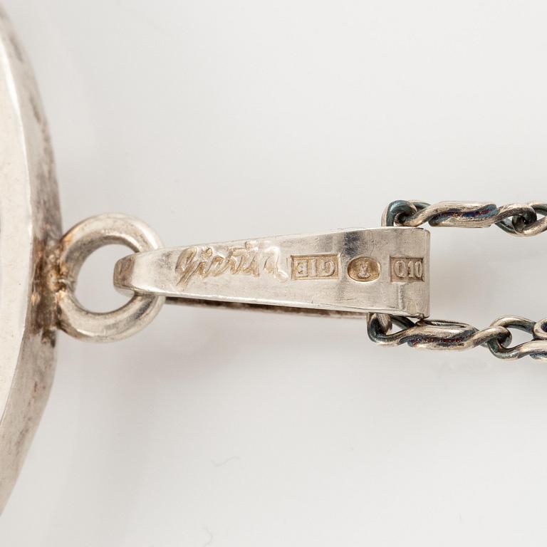 Claës E. Giertta, hängsmycke, silver, Stockholm 1990.