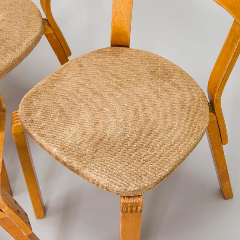 Alvar Aalto, A set of five 'model 69' chairs, for O.Y. Huonekalu- ja Rakennustyötehdas A.B. 1940s.