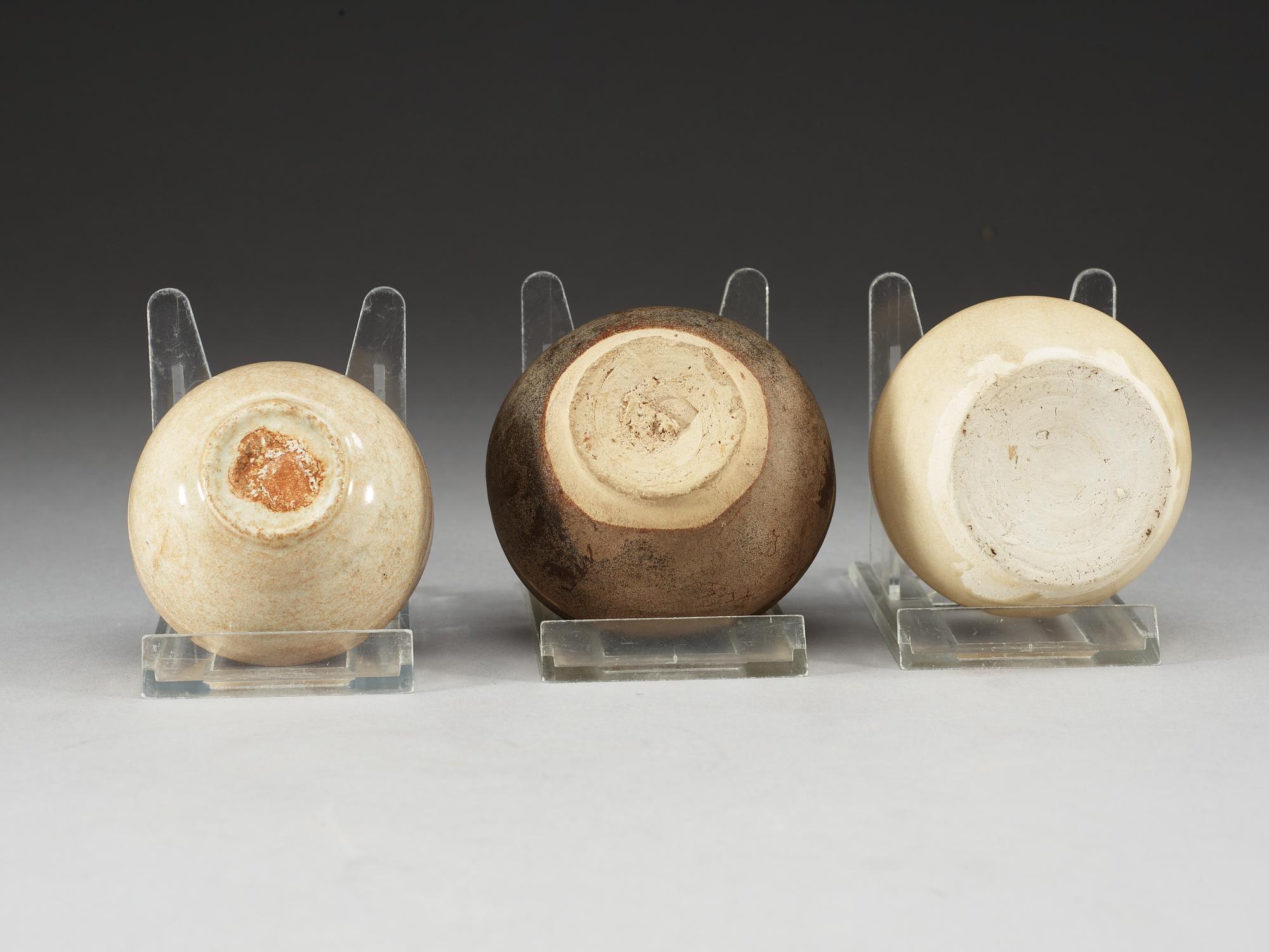 A bowl, a box with cover, and a small jar, Song/Yuan dynasty.