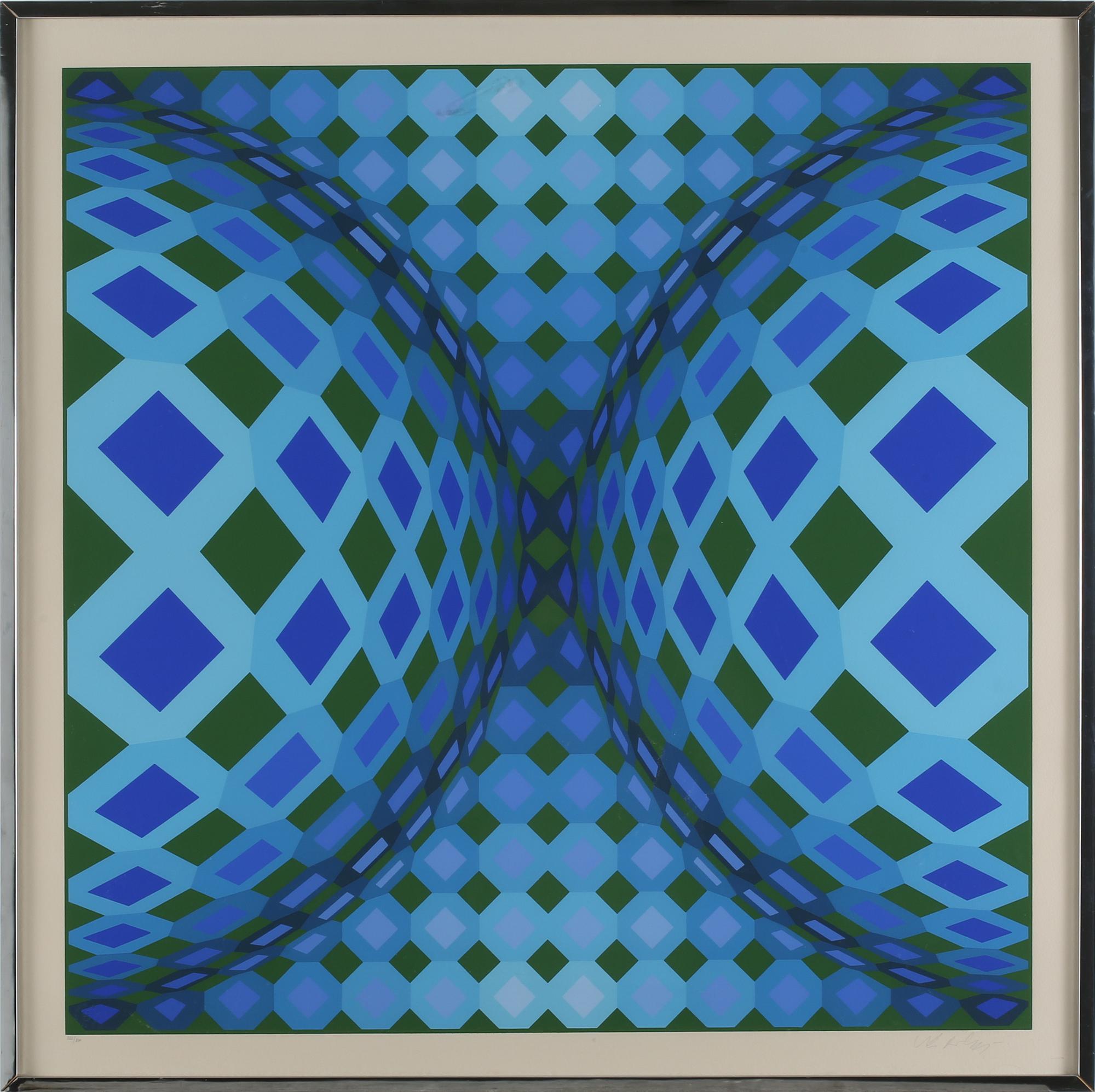 VICTOR VASARELY, färgseriegrafi, signerad och numrerad 222/250.
