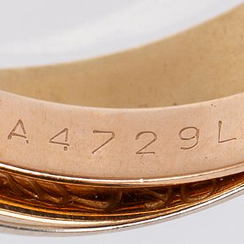 Cartier, ring, "Trinity", 18K guld i tre färger.