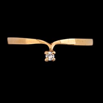 RINGAR, 6 st, 18 k guld med olika stenar. Total vikt ca 5 gram.
