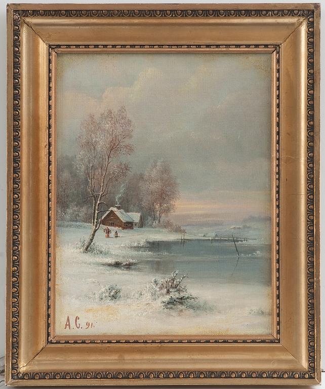 Aleksei Kondratevich Savrasov, COAST DURING WINTER.