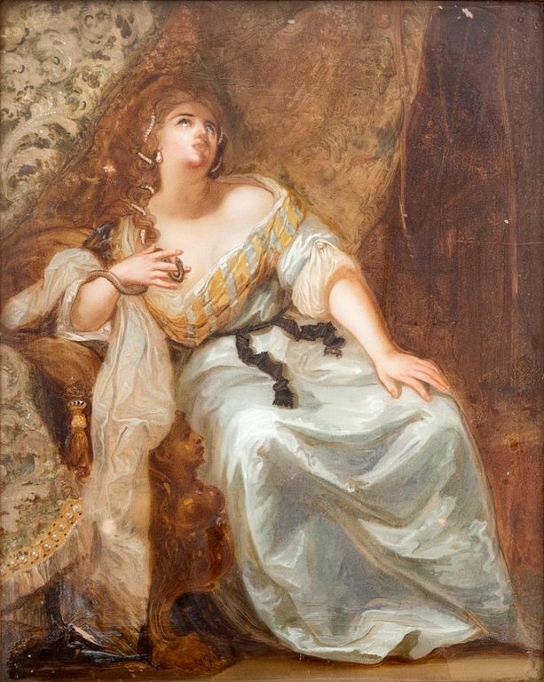 Unknown artist, an early 19th century painting on glass.