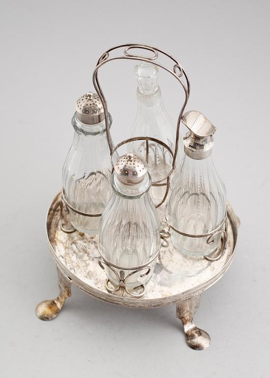 BORDSSURTOUT, silver, otydliga stämplar, 1800-tal.