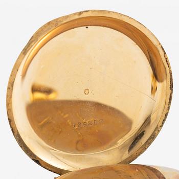 Pocket watch, 18K gold, hunter, 49,5 mm.