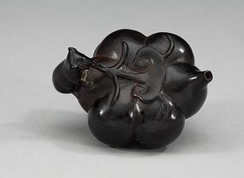 A Zitan water pot, presumably late Qing dynasty.