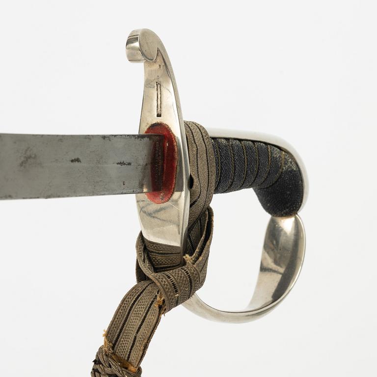 Saber, Swedish, from around the year 1900, with scabard.