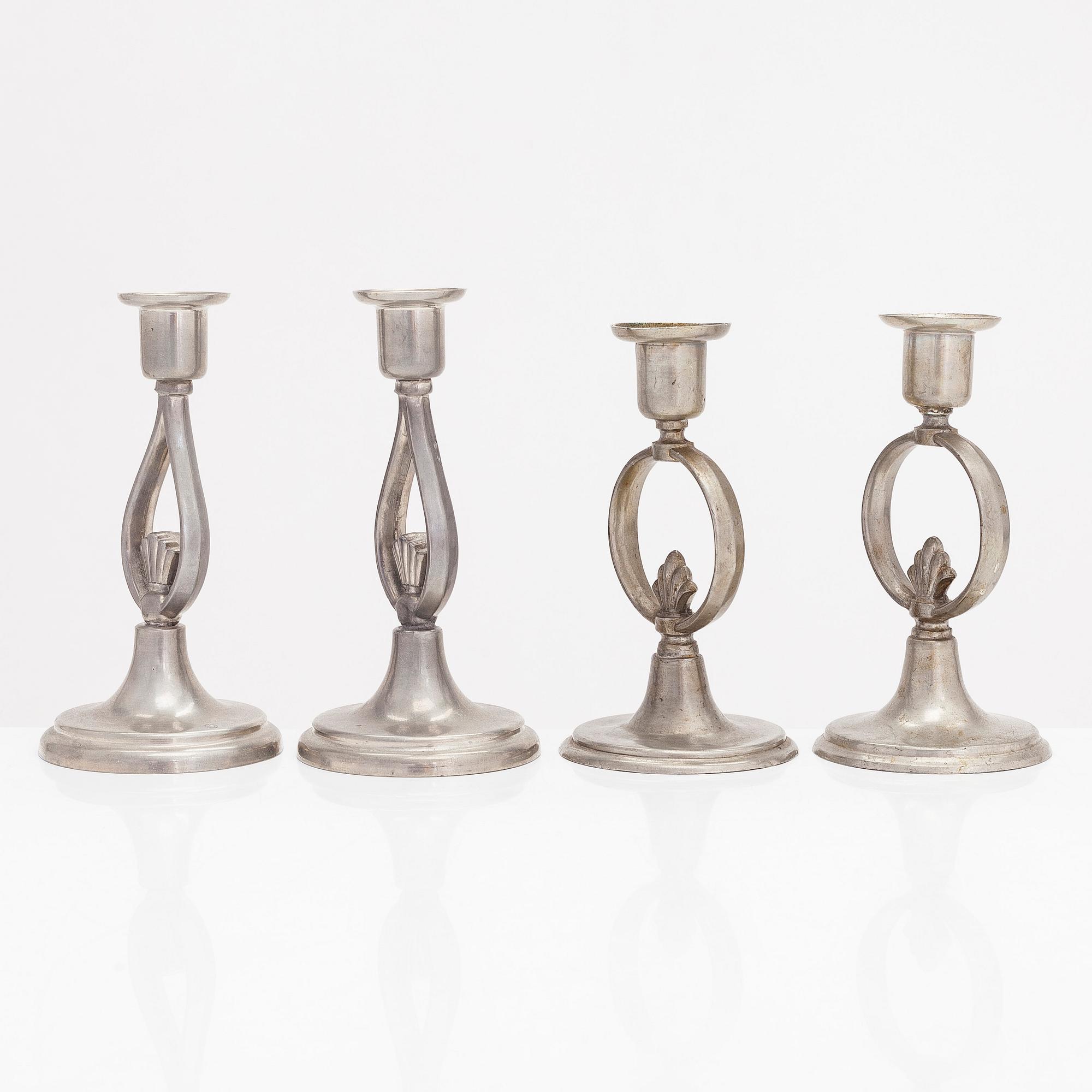 Paavo Tynell, A set of four  1920/30's '8022' and '8023' candlesticks for Taito.