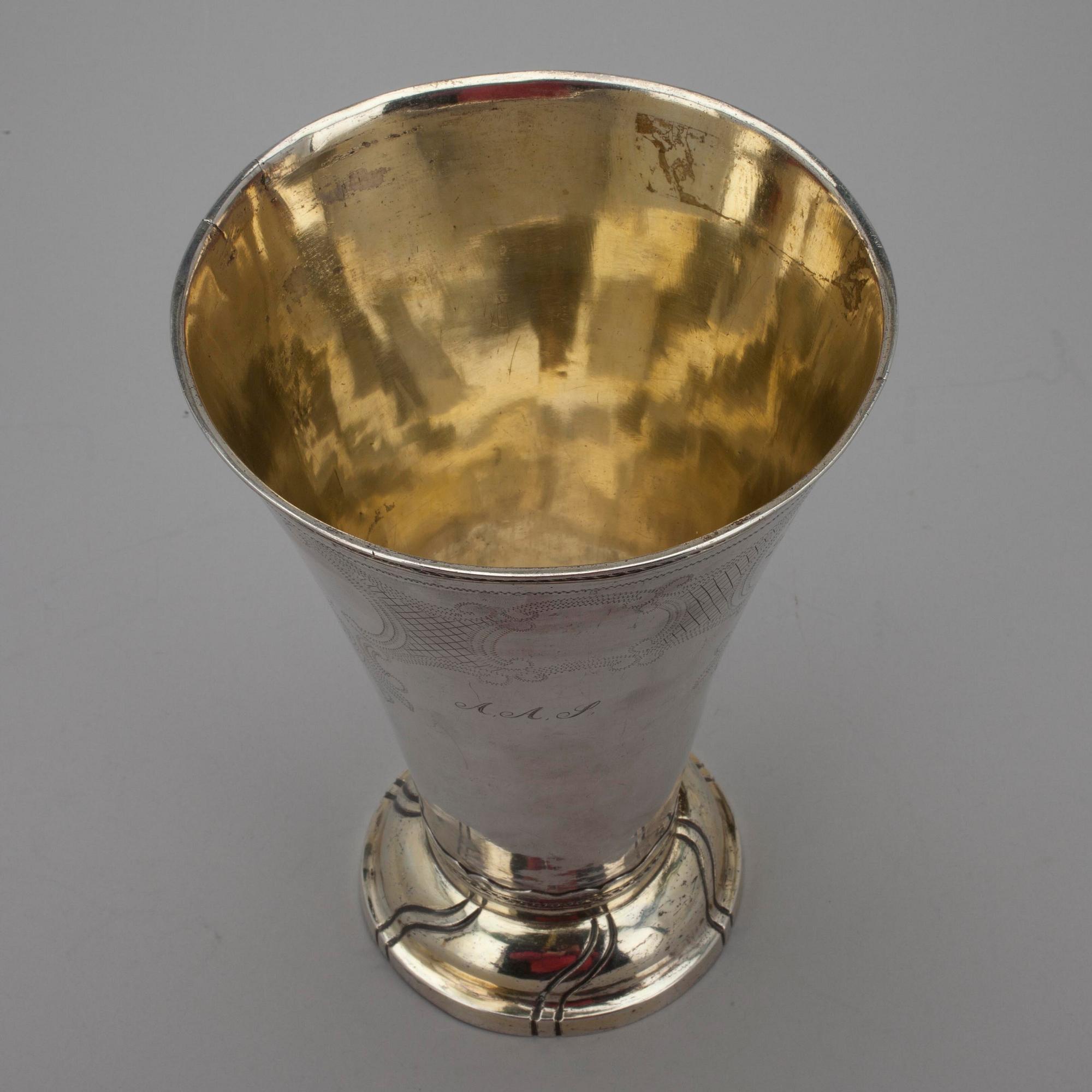 BÄGARE, silver, Stephan Westerstråhle, Stockholm 1798. Vikt 409 g.