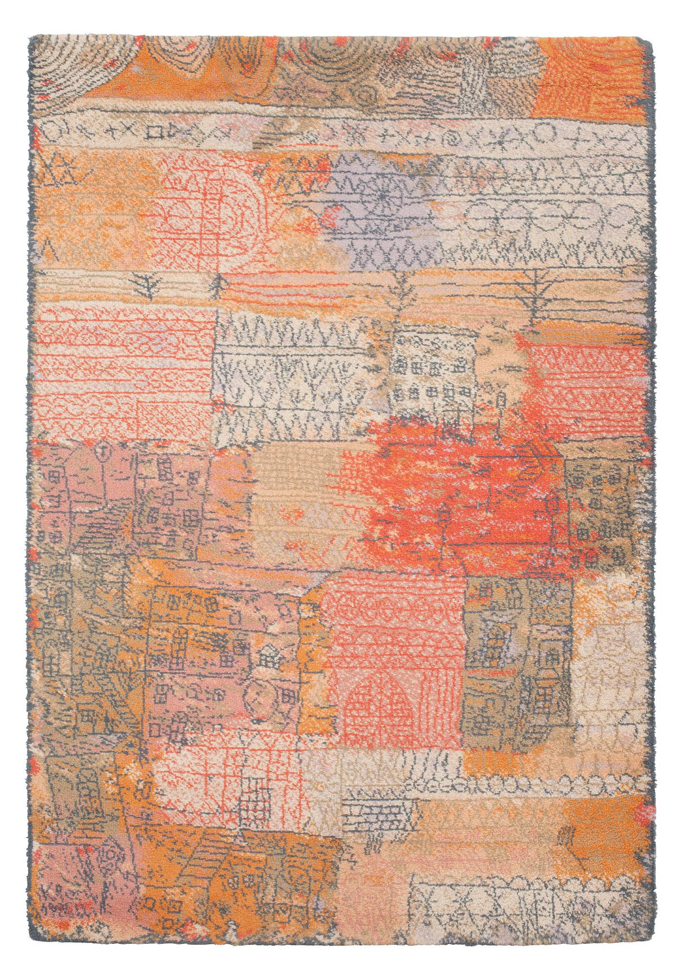Paul Klee, RUG. "Florentinisches villenviertel”. Machine made pile. 202 x 138 cm. After a work of Art by Paul Klee from 1926.