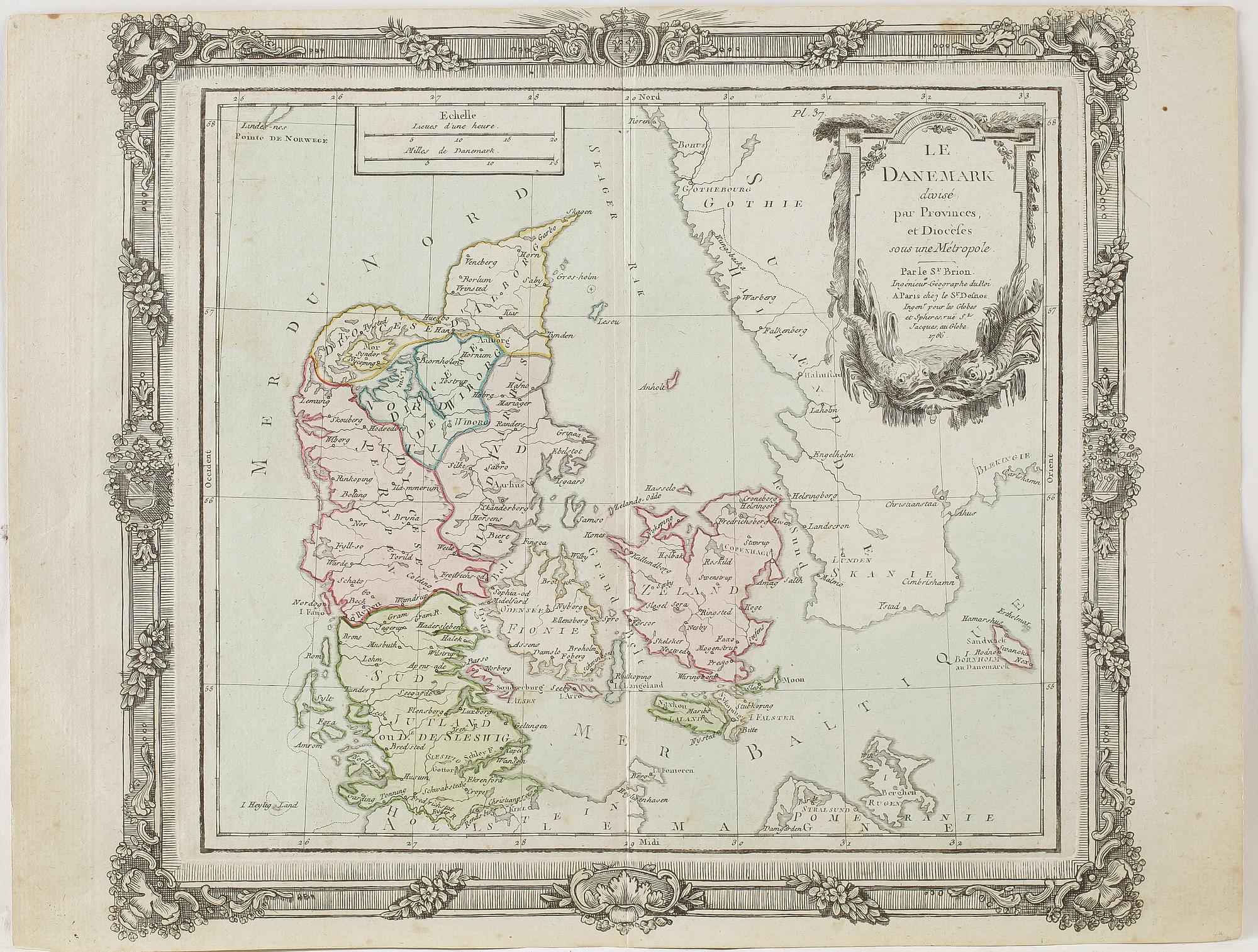 GRAVYRER, 3 st, Danmark, 1700-tal.
