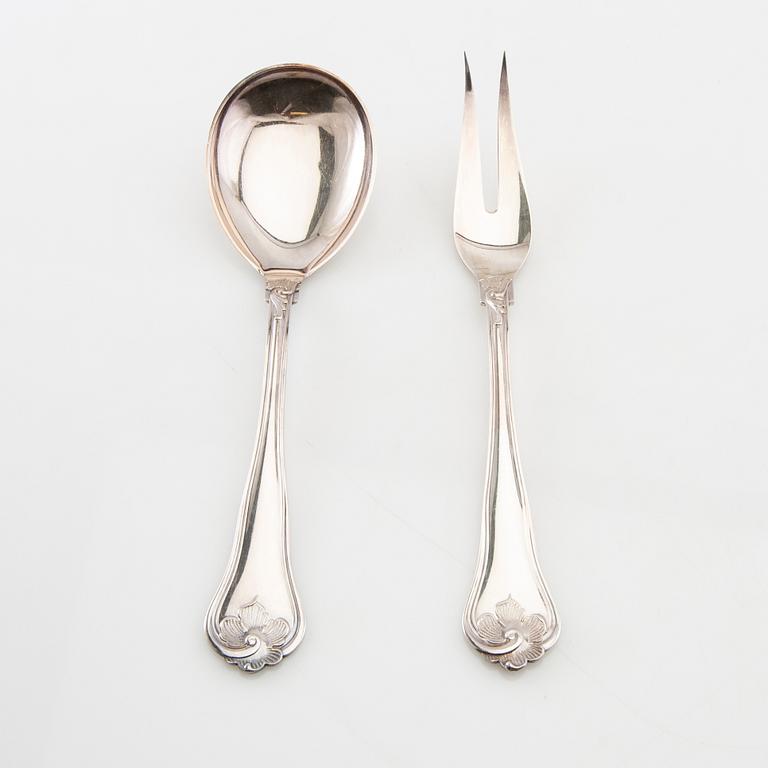 Cutlery 74 pcs "Kungsholm" silver, GAB Stockholm 1957-1966.