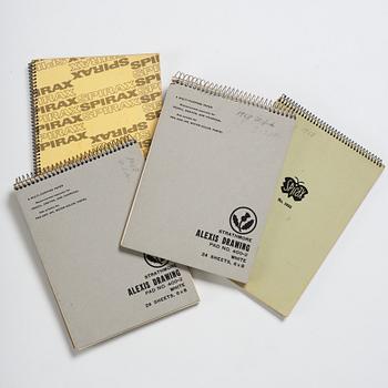 Lotte Laserstein, 4 sketchbooks with pencil drawings.