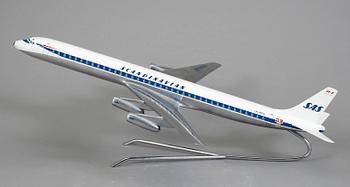 FLYGPLANSMODELL, metall, Fermo model factory, Danmark, 1960-tal.