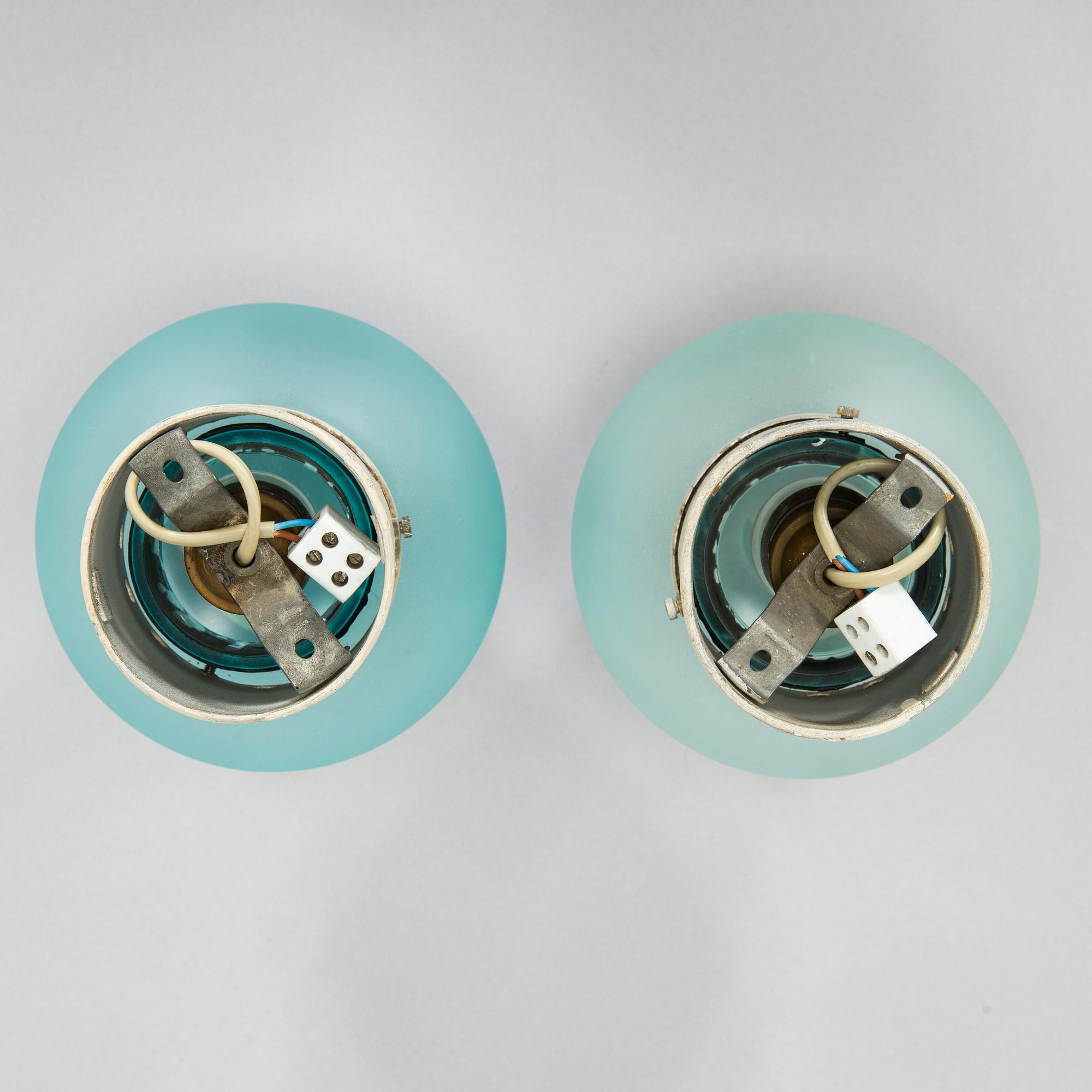 Paavo Tynell, a pair of 1930s ceiling / wall lights model 2205 for Taito.