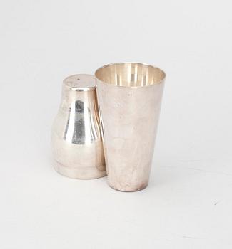 COCTAILSHAKER, nysilver, Württemburgische Metallwarenfabrik, 1900-talets mitt.