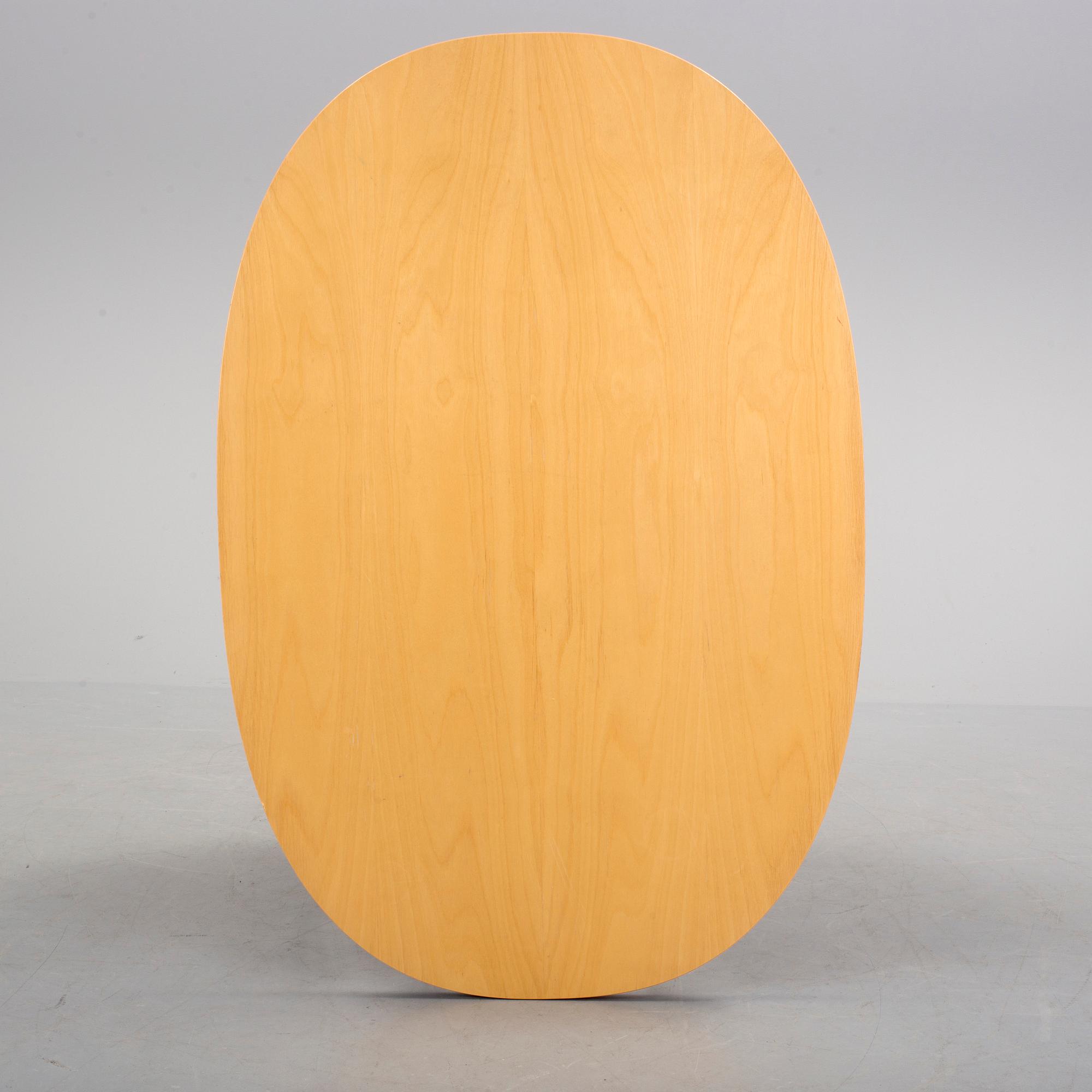 BRUNO MATHSSON AND PIET HIEN a 'Superelips' birch coffee table, 2003.