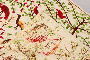 A RUG embroided flat weave, ca 171 x 121 cm.