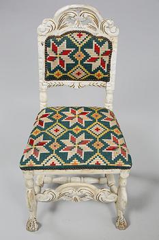 STOLAR, ett par, provinsarbeten, barock 1700-tal.