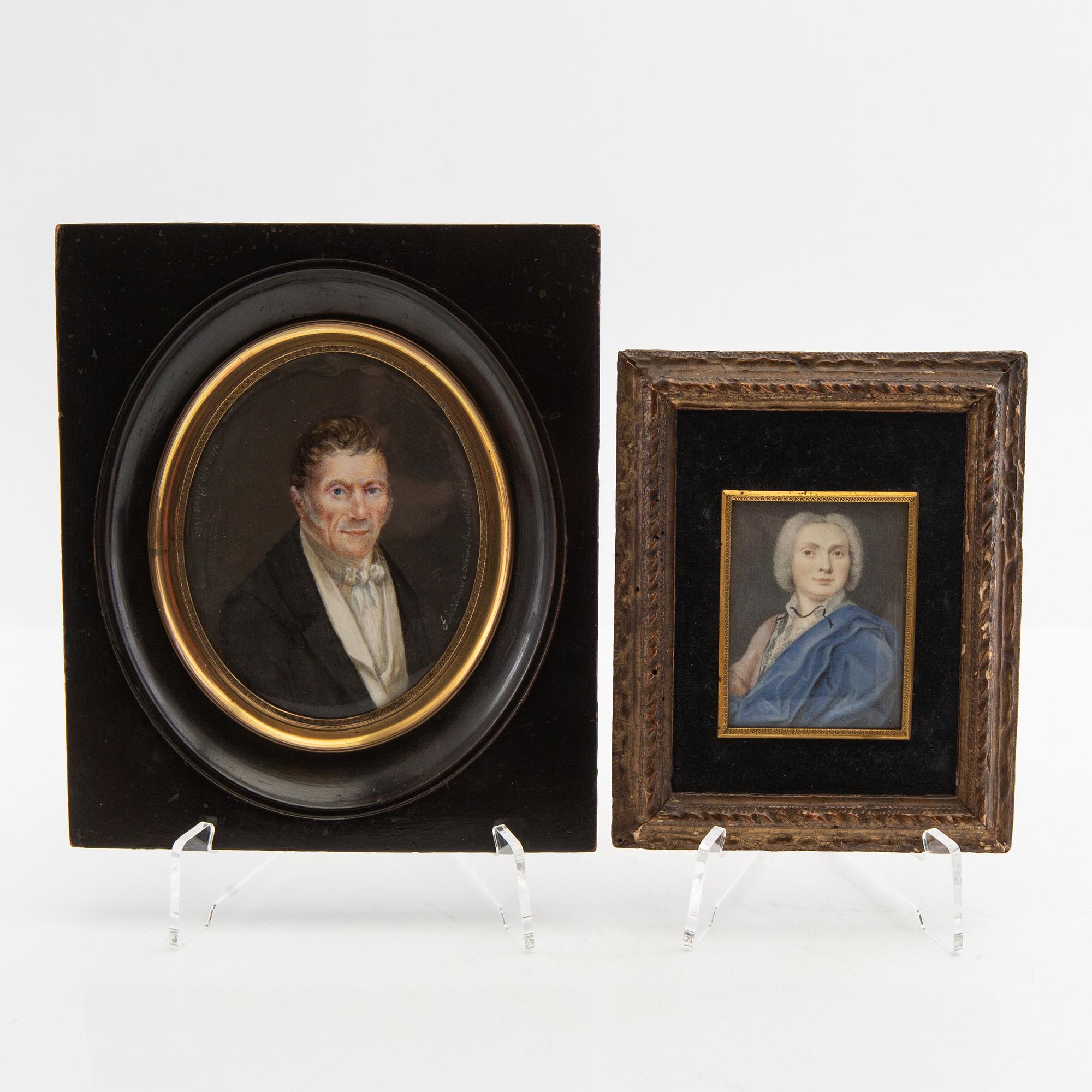 A collection of miniatures 3 pcs 17th/18th century.