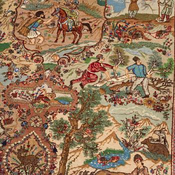 A RUG, Old Tabriz, signed Tabatabai, ca 268 x 184 cm.