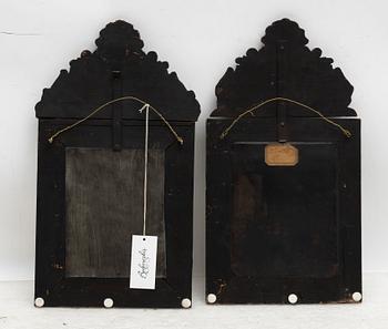 A pair of Baroque style mirrors, circa 1900.