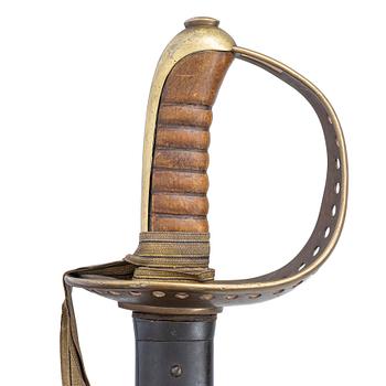 Swedish cavalry sabre, m/1893, for enlisted cavalrymen, with scabbard.