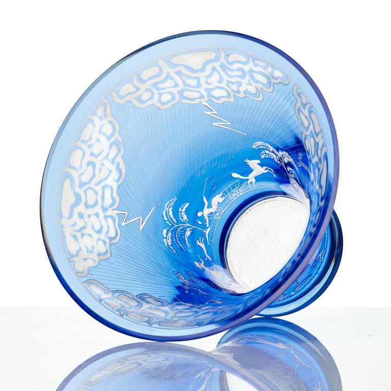 Edward Hald, A bowl, "Thunderstorm", Orrefors, Sweden.