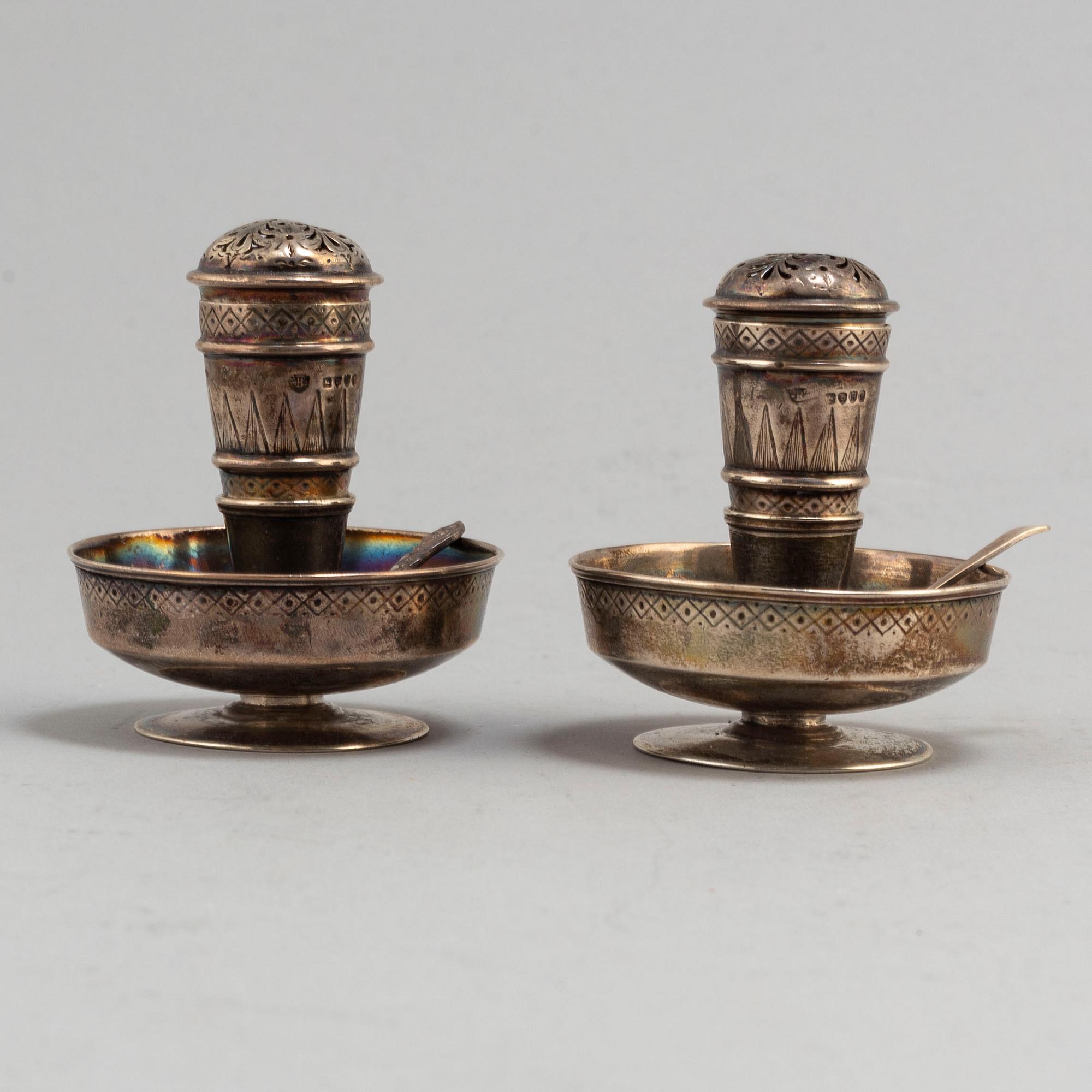 A collection of 7 silver objects, Denmark and England, late 19th century to first half of the 20th century.