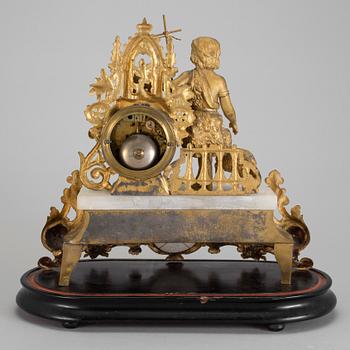 A neo rococo mantel clock by Tornberg Stockholm in the second half of the 19th century.