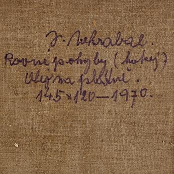 Josef Vohrabal, oil on canvas, signed and dated 1970.
