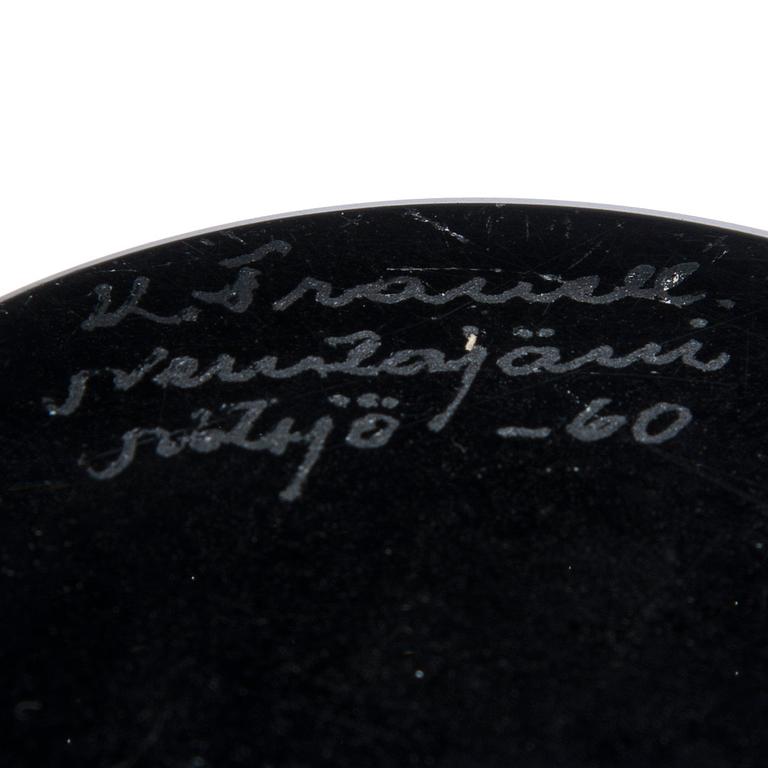 VAS, glas, modell "KF 260", signerad K. Franck Nuutajärvi Notsjö -60. Formgiven 1959.