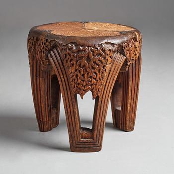 Rackengruppen, a carved pine Art Nouveau/ Folk Art table, early 20th century.