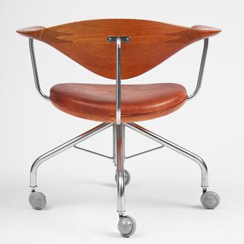 Hans J. Wegner, skrivbordsstol, "Swivel Chair" modell "JH502", Johannes Hansen, Danmark, 1950-60-tal.